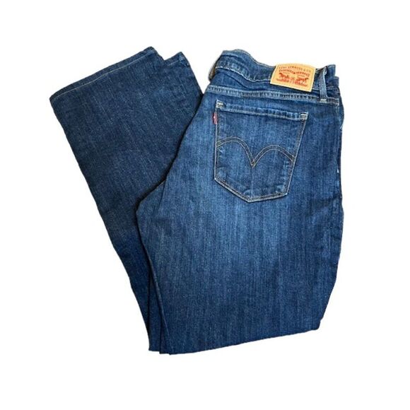 Levi's Women's 505 Straight Leg Jeans Dark / Medium Wash Size 31 - Picture 1 of 10